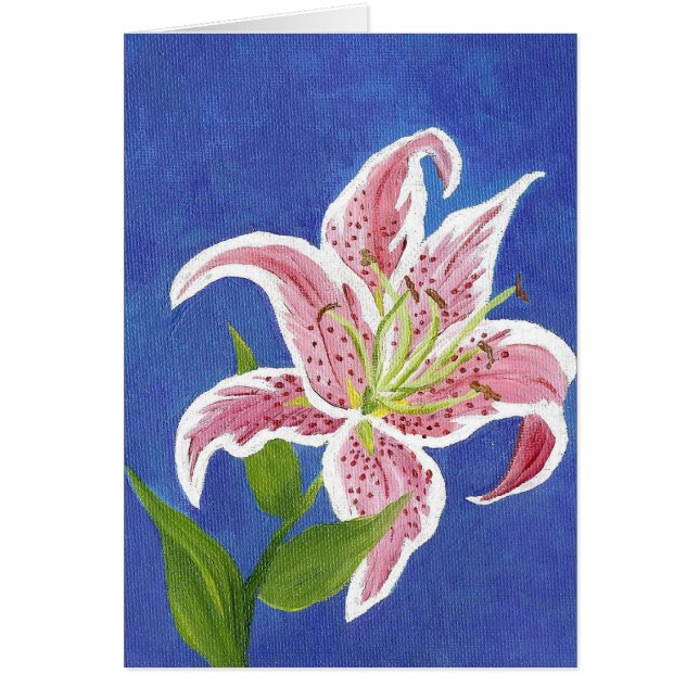 Tarjeta Stargazer Lily Blank (Frente)