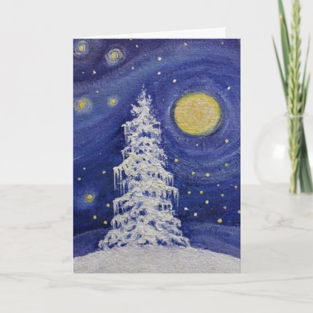 Tarjeta Starlit Night/ Navidades (Anverso)
