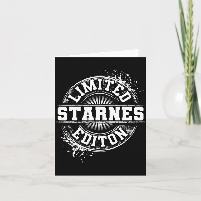 Tarjeta Starnes Funny Surname Family Tree Birthday Gift  (Anverso)