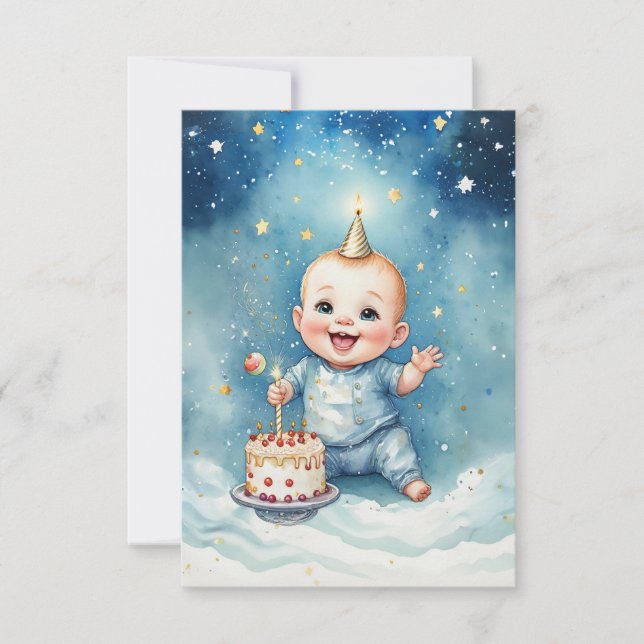Tarjeta Starry Baby Birthday Bliss Card (Anverso)