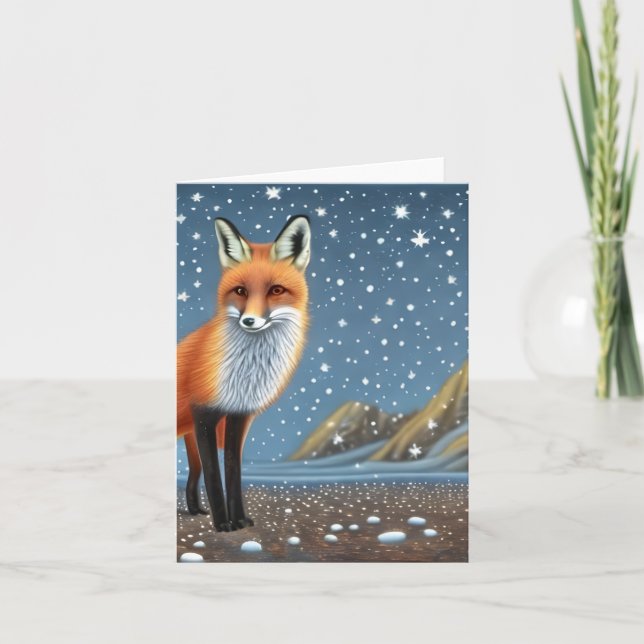 Tarjeta Starry Starry Night Storybook Fox (Anverso)