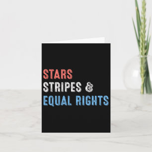 Tarjeta Stars Stripes and Equal Rights 4 de julio