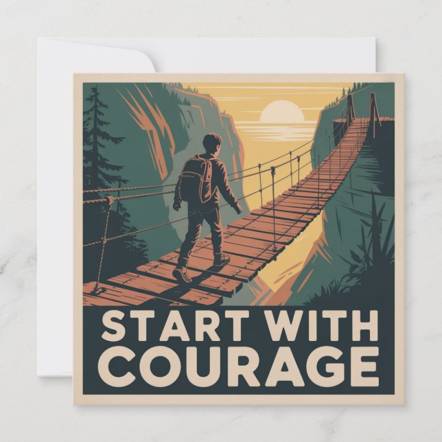 Tarjeta Start With Courage (Anverso)