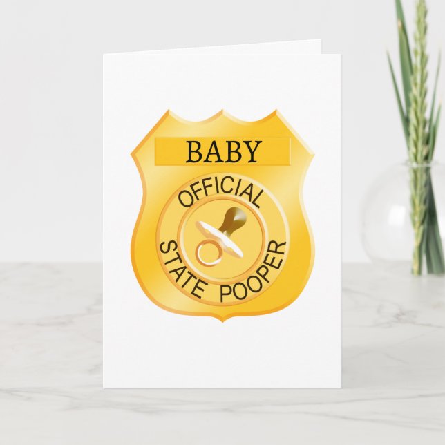 Tarjeta State Pooper Baby Shower (Anverso)