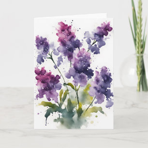 Tarjeta Statice - Flores de acuarela