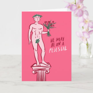 Tarjeta STATUE GALENTINE Valentine Whimsical Funny Hype