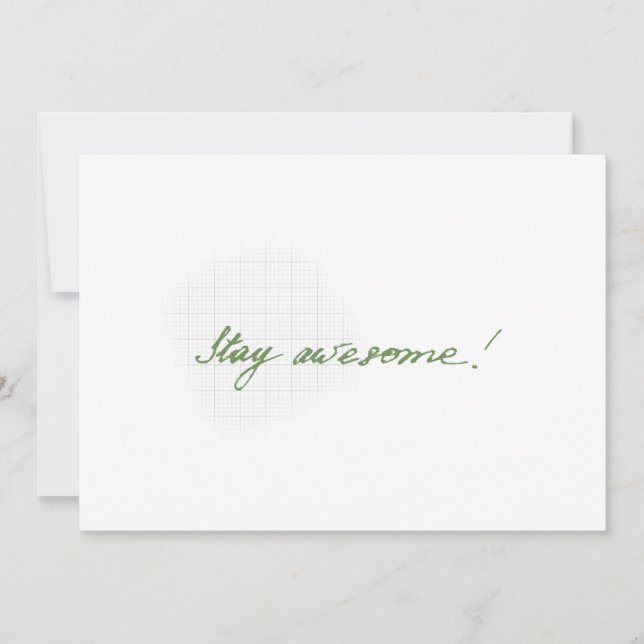Tarjeta Stay awesome minimal handwritten card  (Anverso)