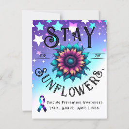 Tarjeta Stay For the Sunflowers