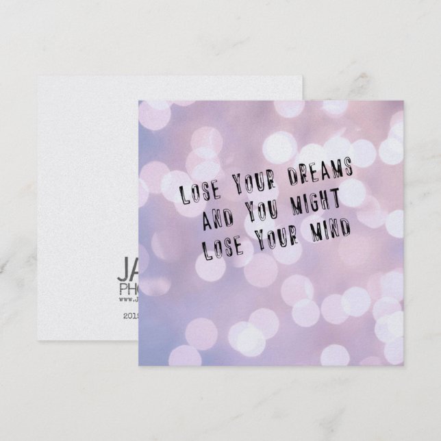 Tarjeta STAY SANE 5.25 x 5.25 (Anverso / Reverso)