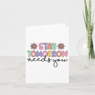 Tarjeta Stay Tomorrow Necesita Conciencia Sobre La Salud M