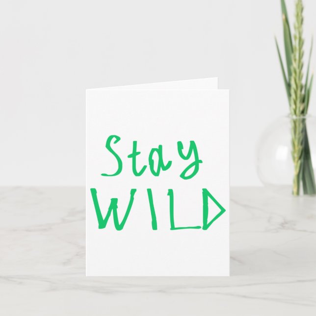 Tarjeta Stay Wild Pegatina1 (Anverso)