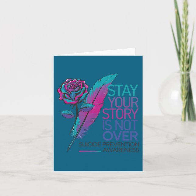 Tarjeta Stay Your Story Is Not Over Suicide Prevention Awa (Anverso)