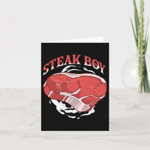 Tarjeta Steak Boy Para Amantes De La Carne Y Fans De Bbq G