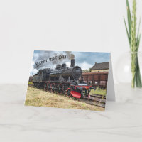 Steam Locomotive Boilermaker Train Funny Cumpleaño