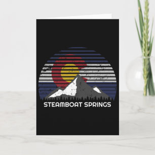 Tarjeta Steamboat Springs, Colorado X Co Flag Mtn Cima 