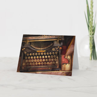 Tarjeta Steampunk - apenas una máquina de escribir