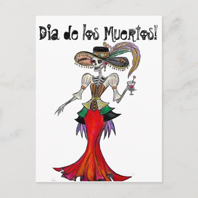 Tarjeta Steampunk Catrina / Dia de los Muertos (Anverso)