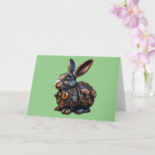 Tarjeta Steampunk Easter Bunny