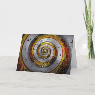 Tarjeta Steampunk - espiral - tiempo infinito