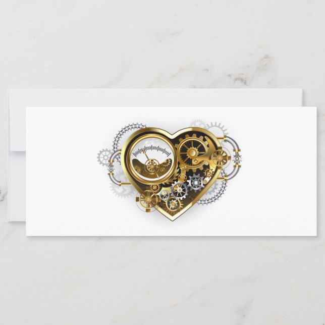 Tarjeta Steampunk Heart with a Manometer (Anverso)