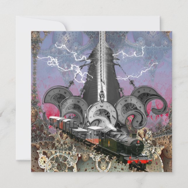 Tarjeta Steampunk Time Machine (Anverso)