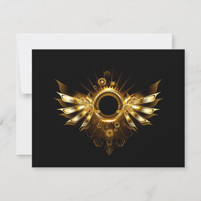 Tarjeta Steampunk wings (Anverso)