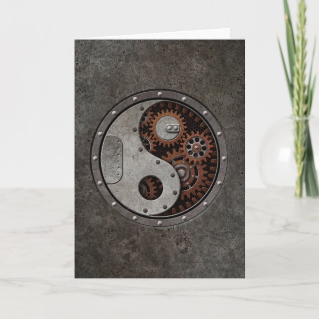 Tarjeta Steampunk Yin Yang (Anverso)