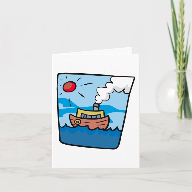 Tarjeta Steamship personalizado sobre el arte náutico de l (Subido por el creador)