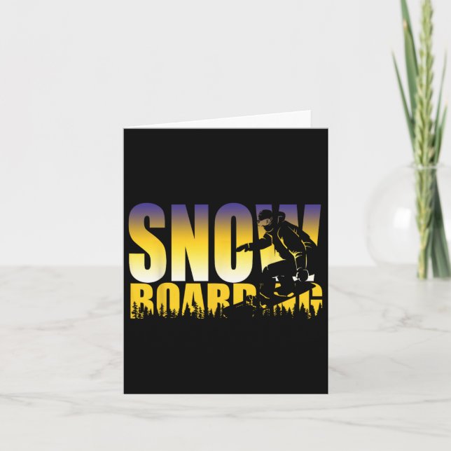 Tarjeta Steezy Snowboard Gnarly Gift (Anverso)