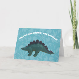 Tarjeta Stegosaurus Personalizado de los dinosaurios