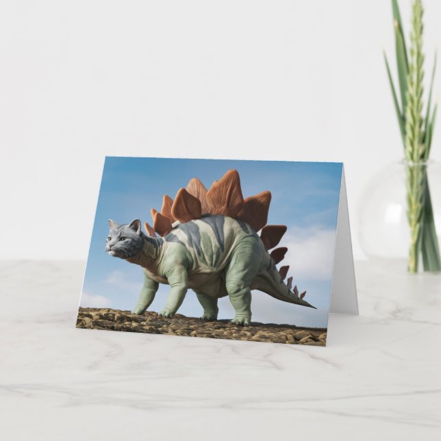 Tarjeta Stegosaurus Tabby (Anverso)