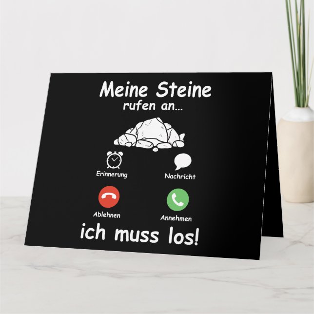 Tarjeta Steine Call Ich Muss Los Geólogo Funny Geólogo (Anverso)