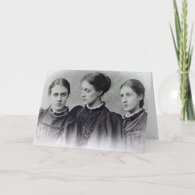 Tarjeta Stella, Vanesa y Virginia Stephen, c.1896 (Anverso)