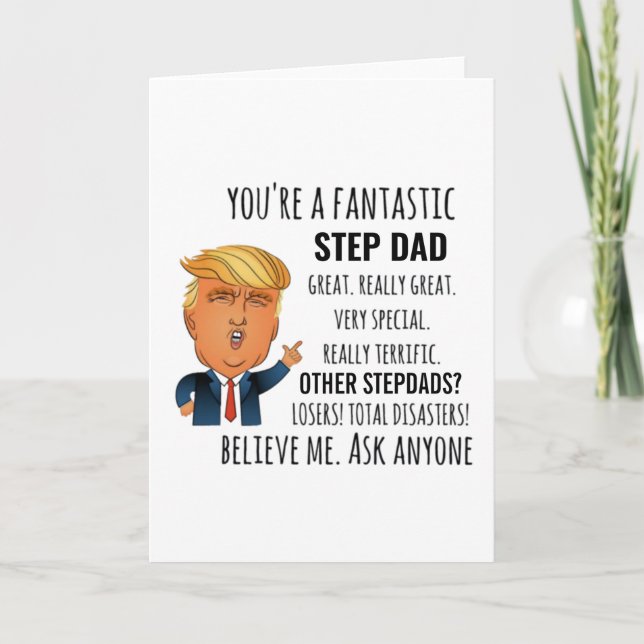 Tarjeta Step Dad Best Gift (Anverso)