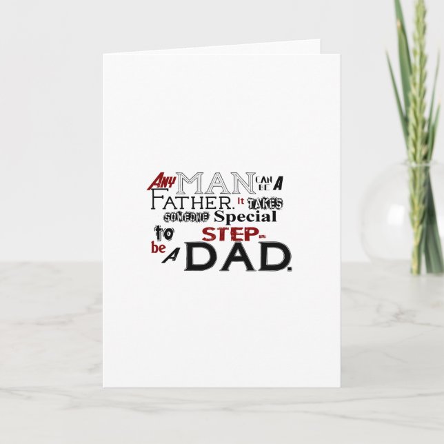 Tarjeta Step Dad Cita el Día de los Padres (Anverso)