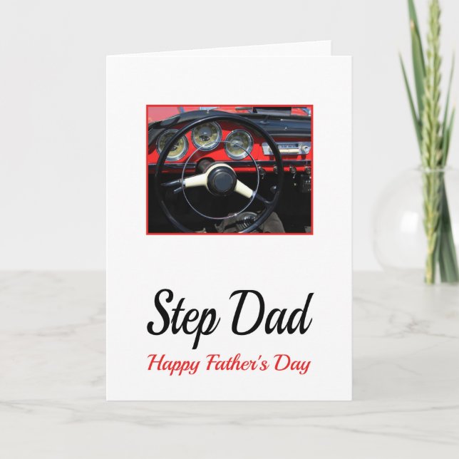 Tarjeta Step Dad Happy Father's Day (Anverso)