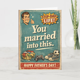 Tarjeta Step-Dad Life - Funny Vintage