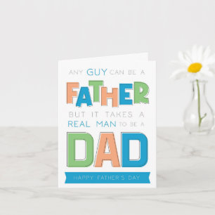 Tarjeta Step-Dad Stand-In Happy Fathers Day