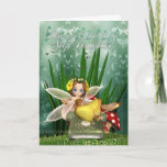Tarjeta Step Daughter Birday card con hongos Fall Fair<br><div class="desc">Step Daughter Birthday card con hongos Fall fairy</div>