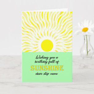 Tarjeta Step Mom Birday Bright Sunshine Card