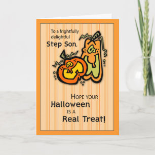 Tarjeta Step Son Pumpkins Halloween