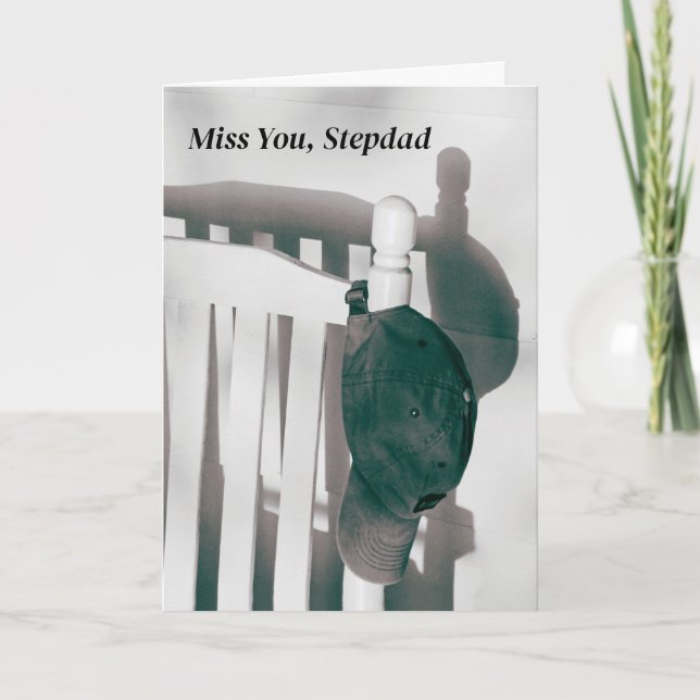 Tarjeta Stepdad Desaparece tu foto de la silla de tiro y r (Anverso)