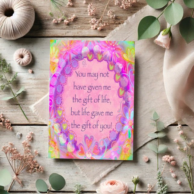 Tarjeta Stepmama Bonus Bonito del Día de la Madre Rosa (Subido por el creador)