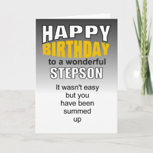 Tarjeta stepson feliz cumpleaños
