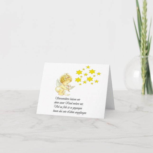Tarjeta sternenkinder niño estrella trauerkarte (Anverso)