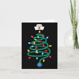 Tarjeta Stethoscope: enfermera Médico inscrita en árbol de