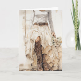 Tarjeta Stetson & Lace Boda: Belle Occidental