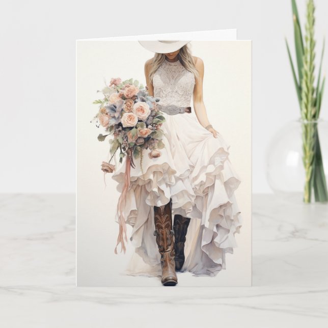 Tarjeta Stetson & Lace Boda: Floral Fantasia (Anverso)