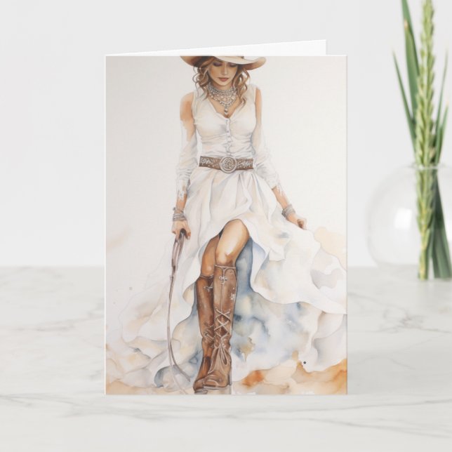 Tarjeta Stetson & Lace Boda: Lariat Love (Anverso)