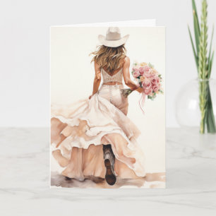 Tarjeta Stetson & Lace Boda: Novia floreciente